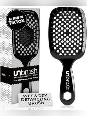 Wet & Dry Detangling Brush — Black